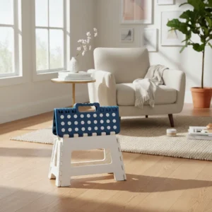 D_NQ_NP_2X_672038-MCO93242196041_092025-F Butaco Plegable Azul/blanco Alto 35 Cm Bogota 100 Kg Plástico Reforzado Blanco/azul