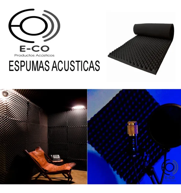 Espuma Acustica (x3 Und) Profesional Para Ruido 1m X2mts