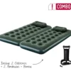 Combo 2 Colchones Inflables Junior + 2 Almohadas + Bomba Verde