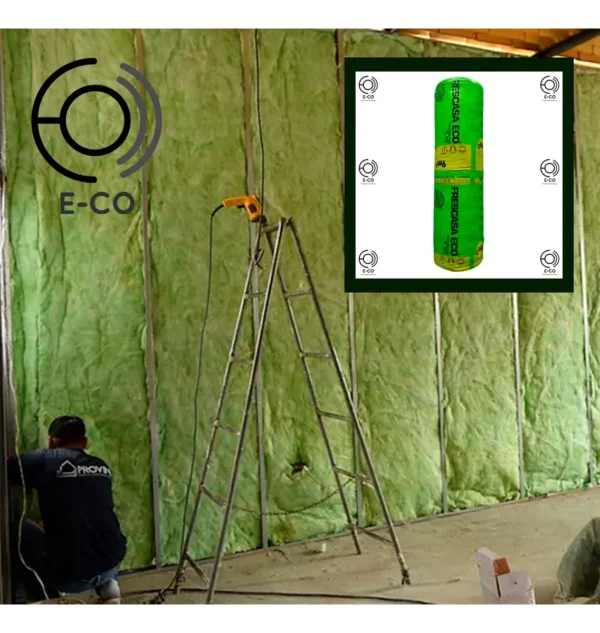 Combo Frescasa Eco 3-1/2pg Rollo Fibra De Vidrio 18m2 Insonorizar 110v
