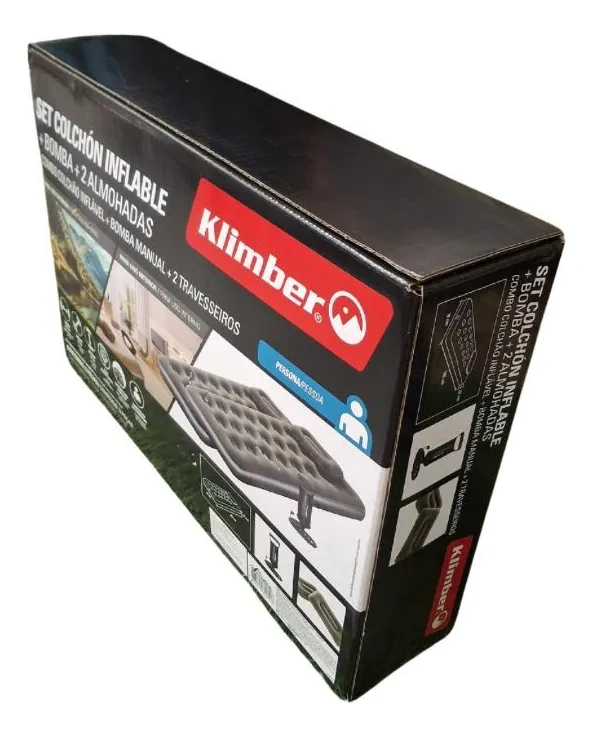 Combo 2 Colchones Inflables Junior + 2 Almohadas + Bomba Verde