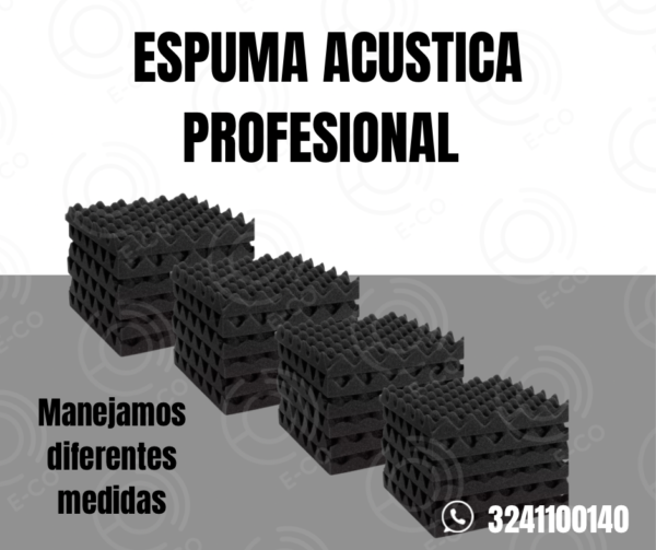 Espuma Acústica Profesional 50×50×5 cm – Combo x24 Unidades Insonorización Total