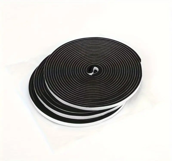 Cinta Aislante de Sonido para Puertas y Ventanas – Combo x2  Sellado Acústico Negro