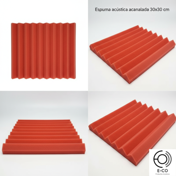 Espuma Acústica Pirámide 30x30x2.5cm Pack X12 Paneles