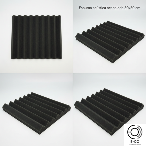Espuma Acústica Pirámide 30x30x2.5cm Pack X12 Paneles